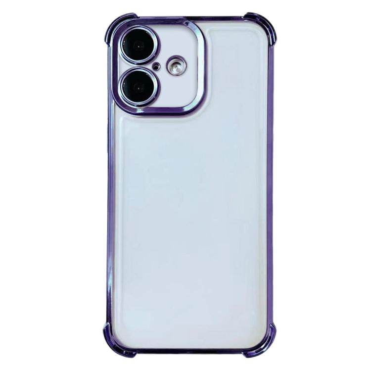 For iPhone 17 Electrpolated Space Four-corner Shockproof TPU Phone Case