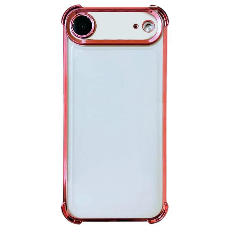 For iPhone Air Electrpolated Space Four-corner Shockproof TPU Phone Case - Pink