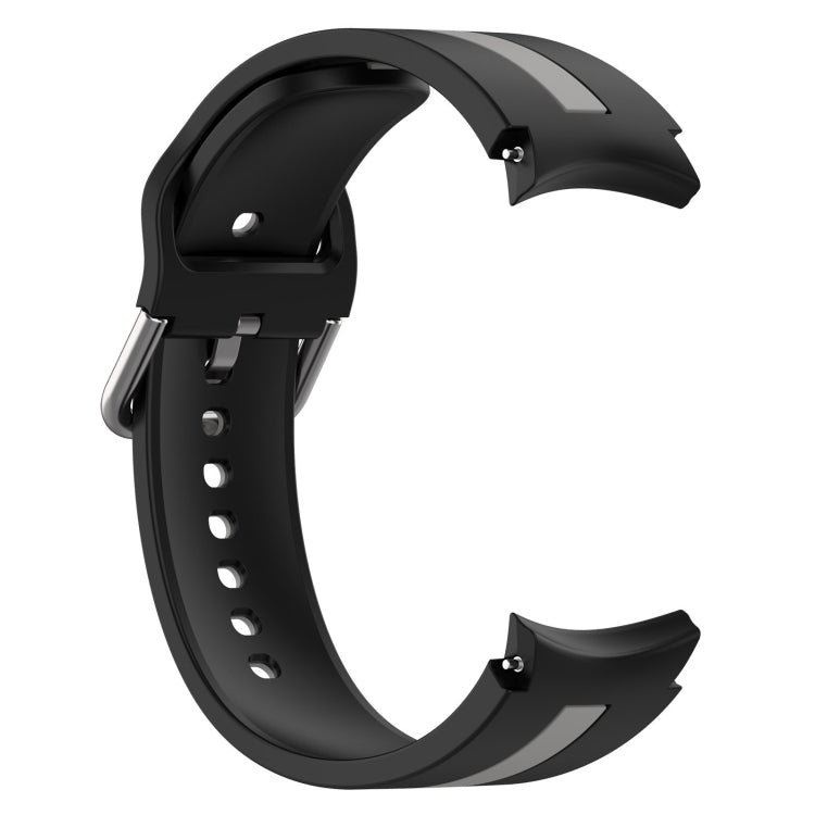 For Samsung Galaxy Watch FE 40mm Two Color Stripe Silicone Watch Band