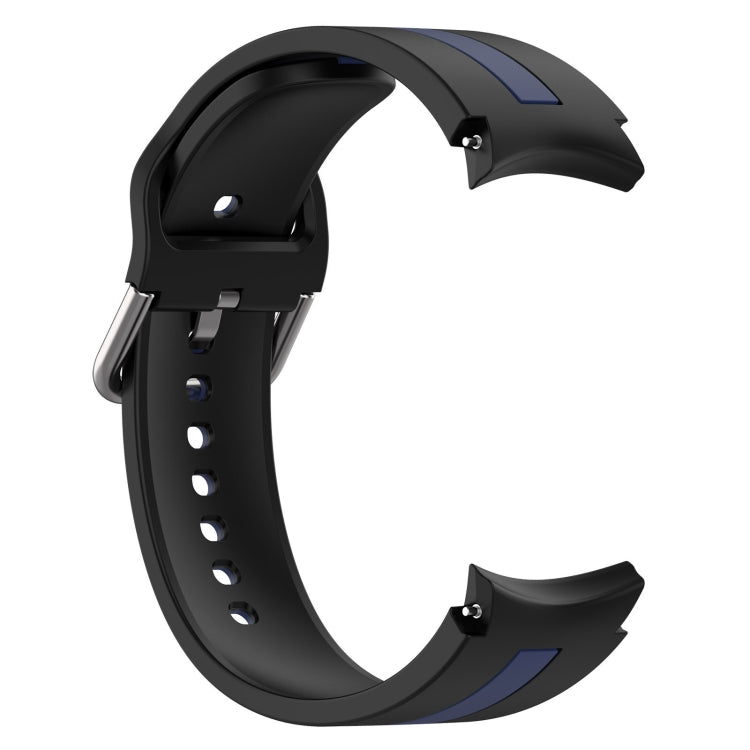 For Samsung Galaxy Watch FE 40mm Two Color Stripe Silicone Watch Band