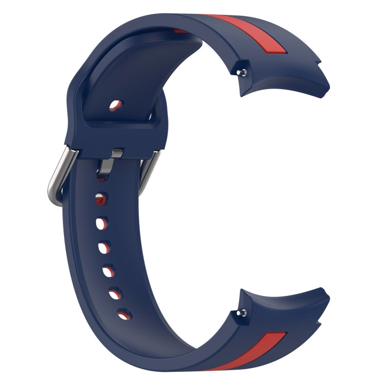 For Samsung Galaxy Watch FE 40mm Two Color Stripe Silicone Watch Band