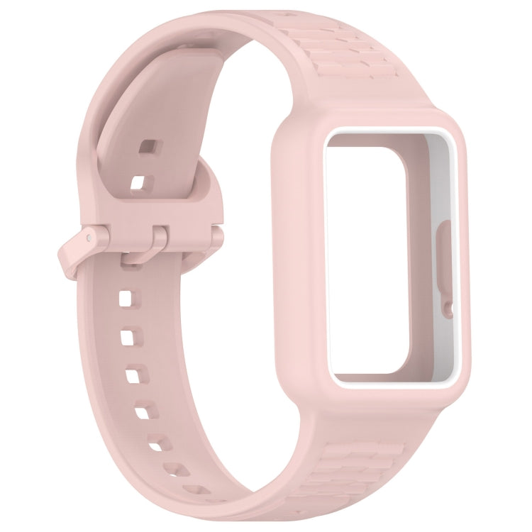 For  Huawei Band 9 NFC Two Color Frame Integrated Silicone Watch Band