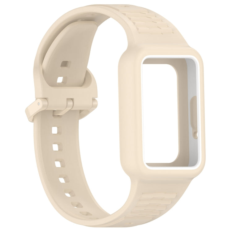For  Huawei Band 9 NFC Two Color Frame Integrated Silicone Watch Band