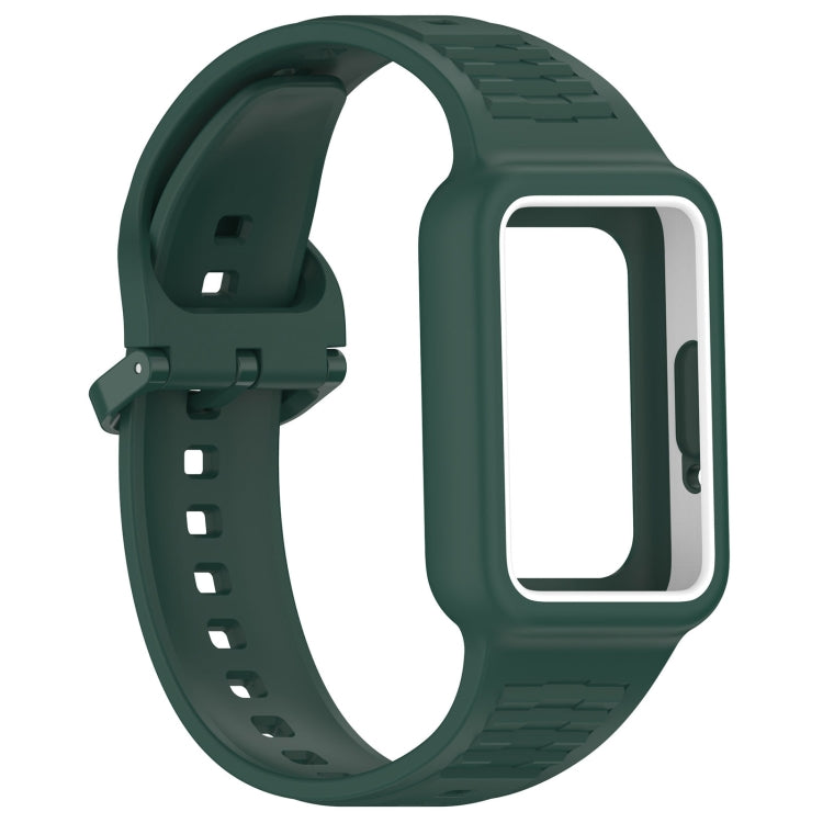 For  Huawei Band 9 NFC Two Color Frame Integrated Silicone Watch Band