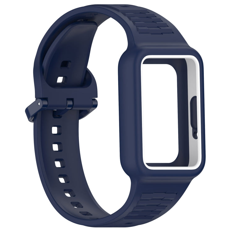 For  Huawei Band 9 Two Color Frame Integrated Silicone Watch Band