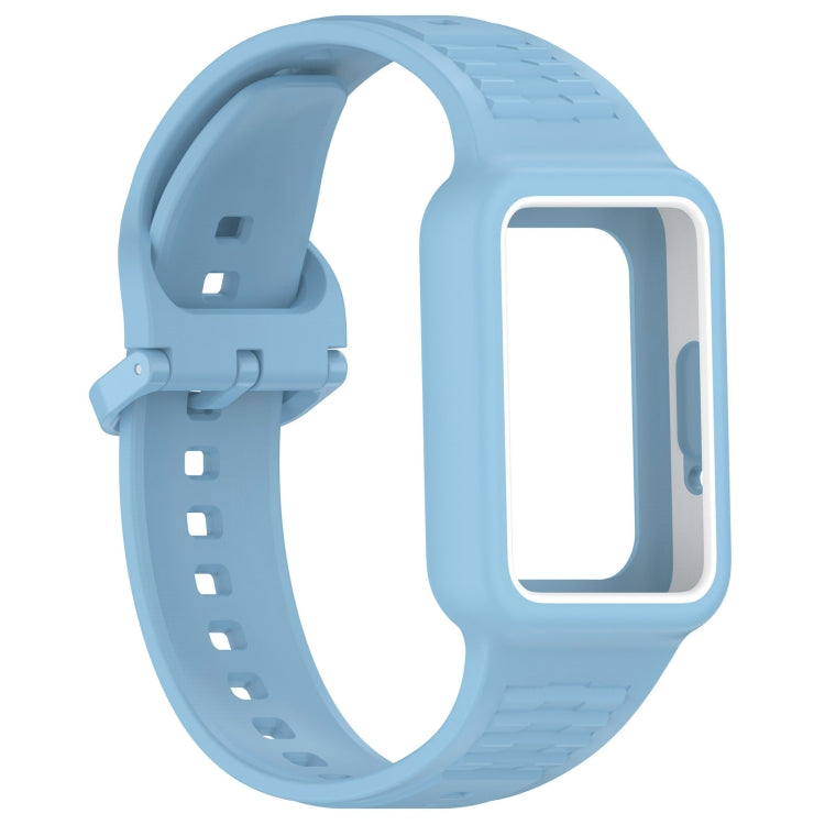 For  Huawei Band 8 NFC Two Color Frame Integrated Silicone Watch Band