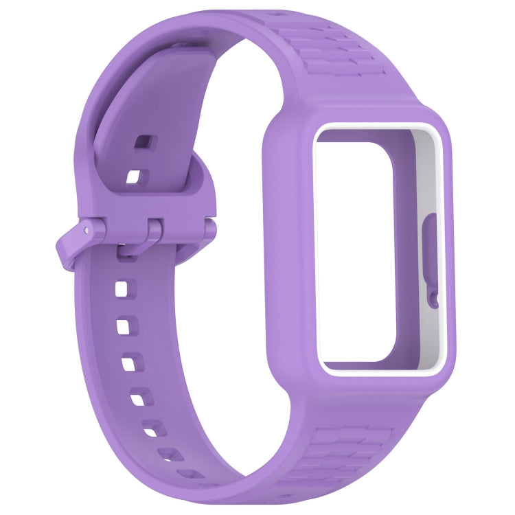 For  Huawei Band 8 Two Color Frame Integrated Silicone Watch Band