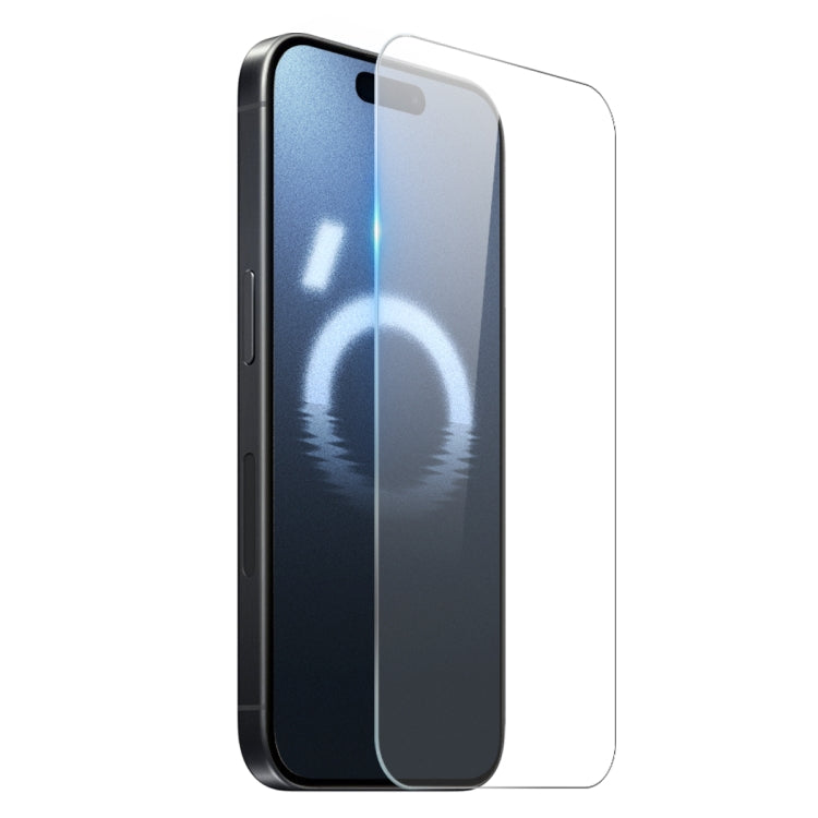 For iPhone 16 Pro NORTHJO 2 in 1 TPU Phone Case Screen Protector Tempered Glass Film - Clear