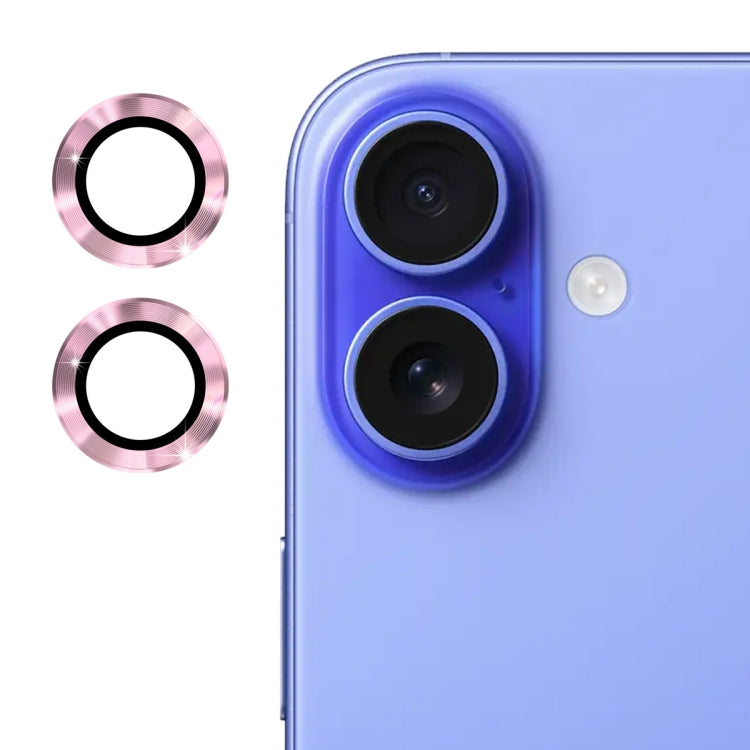 For iPhone 16 / 16 Plus ENKAY 9H Rear Lens Aluminium Alloy Tempered Glass Film