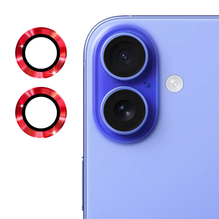 For iPhone 16 / 16 Plus ENKAY 9H Rear Lens Aluminium Alloy Tempered Glass Film