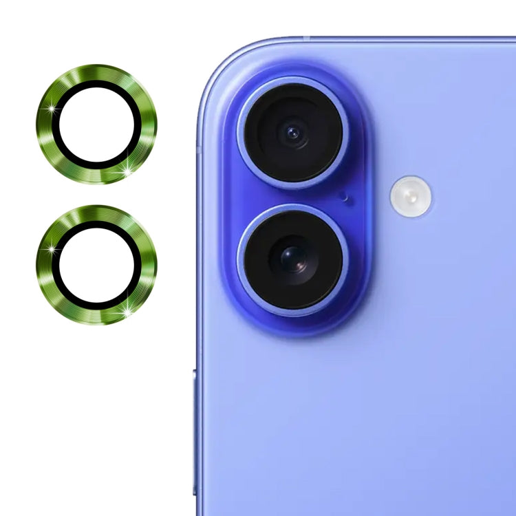 For iPhone 16 / 16 Plus ENKAY 9H Rear Lens Aluminium Alloy Tempered Glass Film