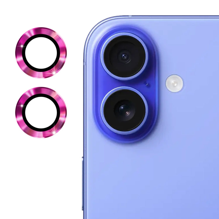 For iPhone 16 / 16 Plus ENKAY 9H Rear Lens Aluminium Alloy Tempered Glass Film