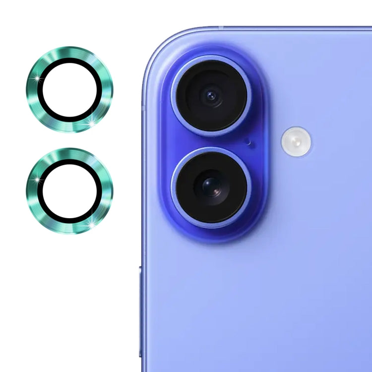 For iPhone 16 / 16 Plus ENKAY 9H Rear Lens Aluminium Alloy Tempered Glass Film