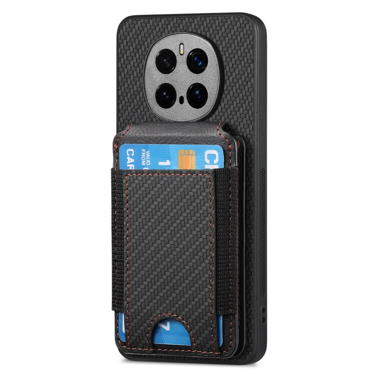 For Honor Magic7 Pro Carbon Fiber Vertical Flip Wallet Stand Phone Case
