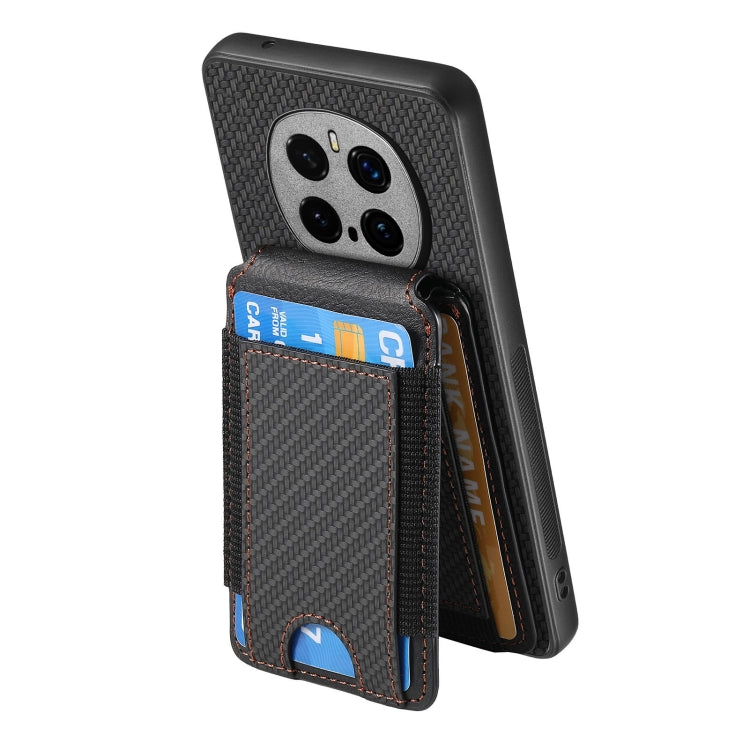 For Honor Magic7 Pro Carbon Fiber Vertical Flip Wallet Stand Phone Case