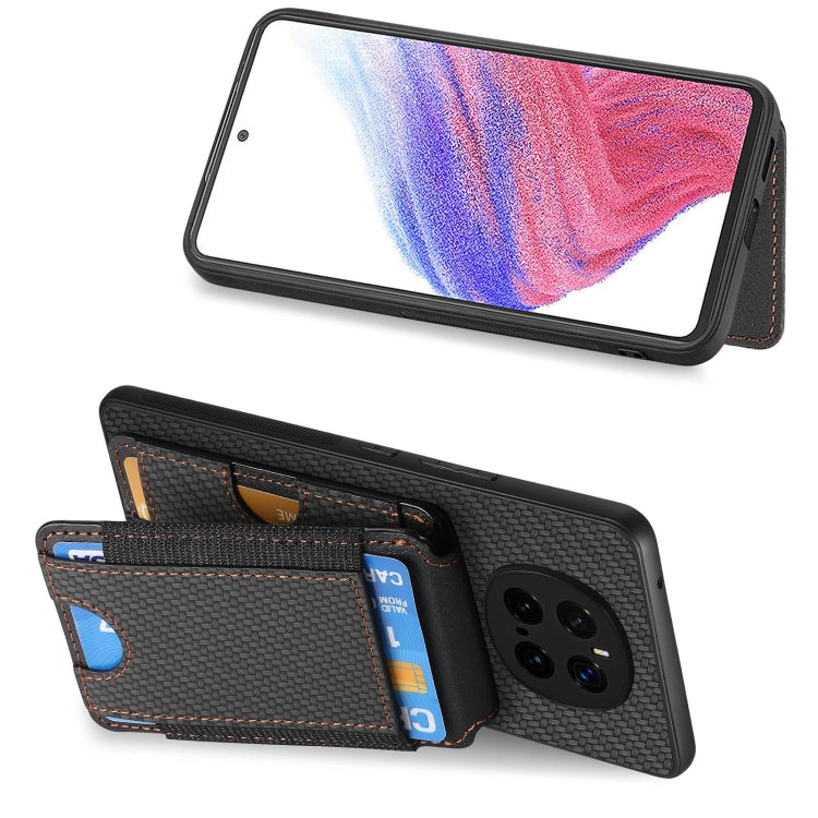 For Honor Magic7 Pro Carbon Fiber Vertical Flip Wallet Stand Phone Case