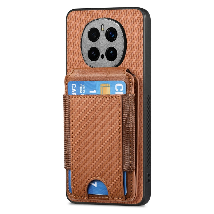 For Honor Magic7 Pro Carbon Fiber Vertical Flip Wallet Stand Phone Case