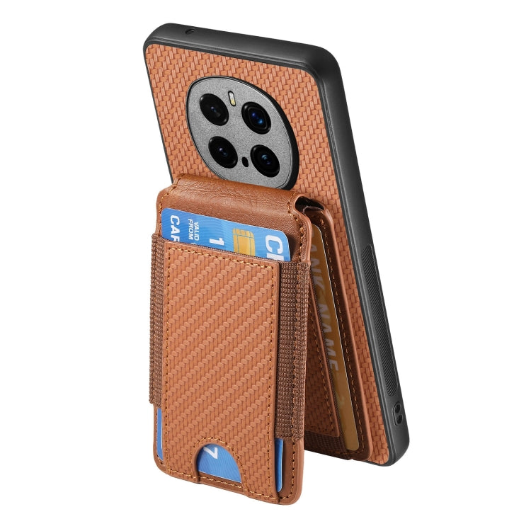 For Honor Magic7 Pro Carbon Fiber Vertical Flip Wallet Stand Phone Case