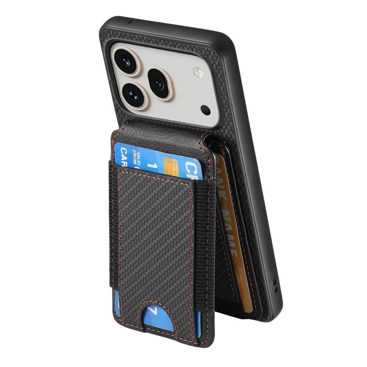 For Honor 600 Global Carbon Fiber Vertical Flip Wallet Stand Phone Case