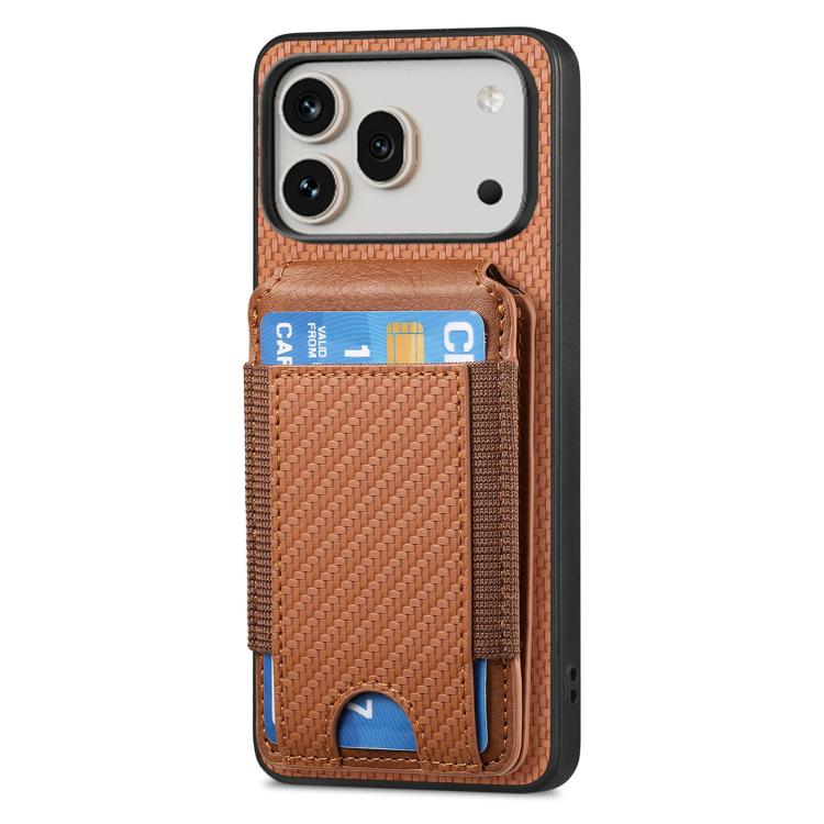 For Honor 600 Pro Global Carbon Fiber Vertical Flip Wallet Stand Phone Case