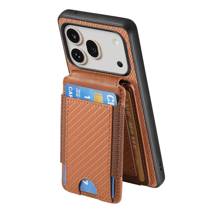 For Honor 600 Pro Global Carbon Fiber Vertical Flip Wallet Stand Phone Case