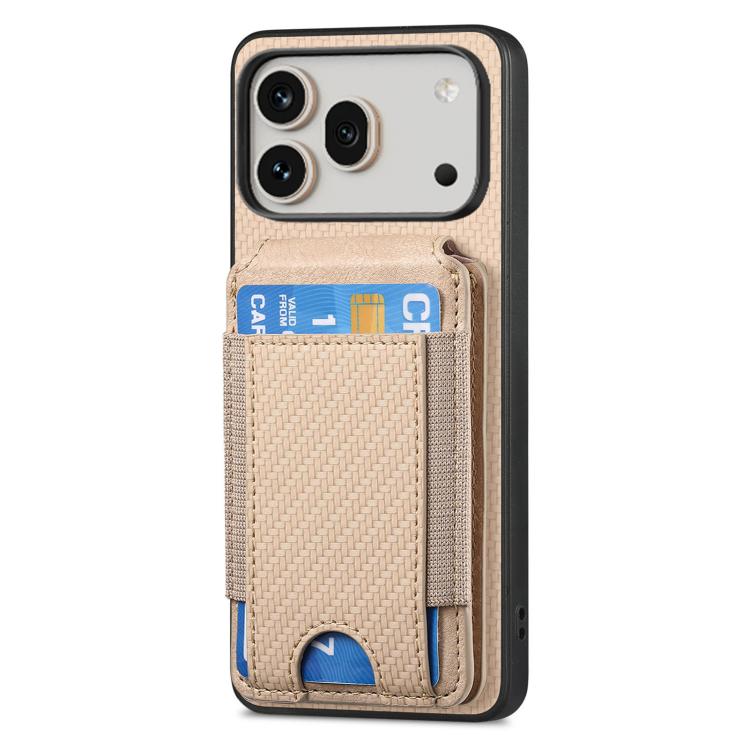 For Honor 600 Pro Global Carbon Fiber Vertical Flip Wallet Stand Phone Case