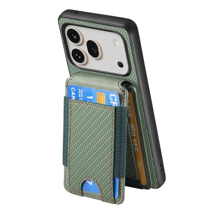 For Honor 600 Pro Global Carbon Fiber Vertical Flip Wallet Stand Phone Case