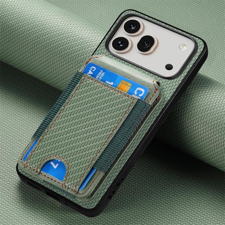 For Honor 600 Pro Global Carbon Fiber Vertical Flip Wallet Stand Phone Case