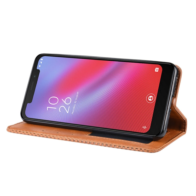 Magnetic Buckle Retro Crazy Horse Texture Horizontal Flip Leather Case for Vodafone Smart N10 (VFD630) , with Holder & Card Slots & Photo Frame