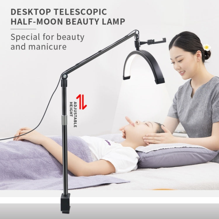D-M30X 23 inch Half Moon Shape Beauty Manicure Lamp Curved Fill Light, Plug:AU Plug