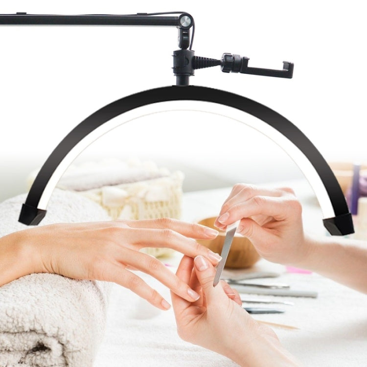 D-M30X 23 inch Half Moon Shape Beauty Manicure Lamp Curved Fill Light, Plug:AU Plug