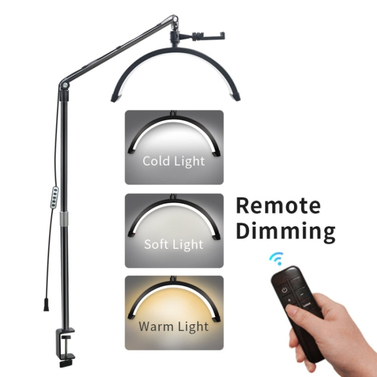 D-M30X 23 inch Half Moon Shape Beauty Manicure Lamp Curved Fill Light, Plug:UK Plug