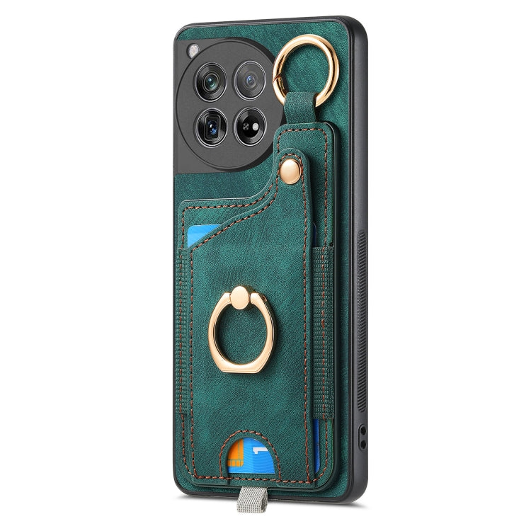 For OnePlus Nord CE3 Retro Skin-feel Ring Card Bag Phone Case with Hang Loop