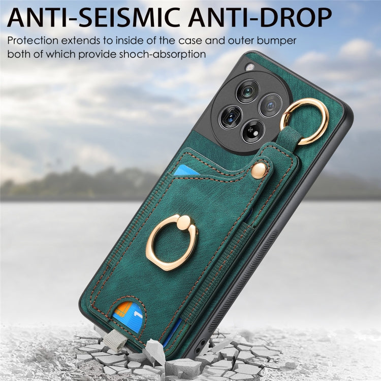 For OnePlus Nord CE3 Retro Skin-feel Ring Card Bag Phone Case with Hang Loop
