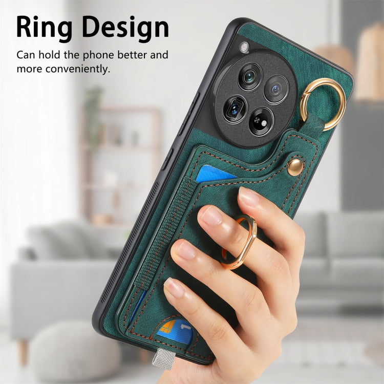 For OnePlus Nord CE3 Retro Skin-feel Ring Card Bag Phone Case with Hang Loop