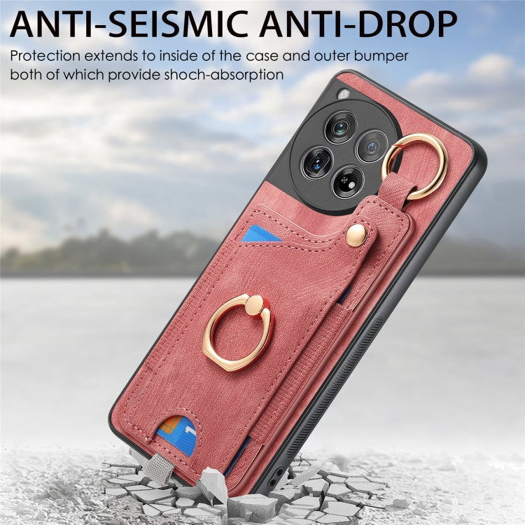 For OnePlus Nord CE3 Retro Skin-feel Ring Card Bag Phone Case with Hang Loop