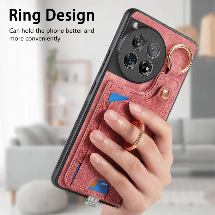 For OnePlus Nord CE3 Retro Skin-feel Ring Card Bag Phone Case with Hang Loop