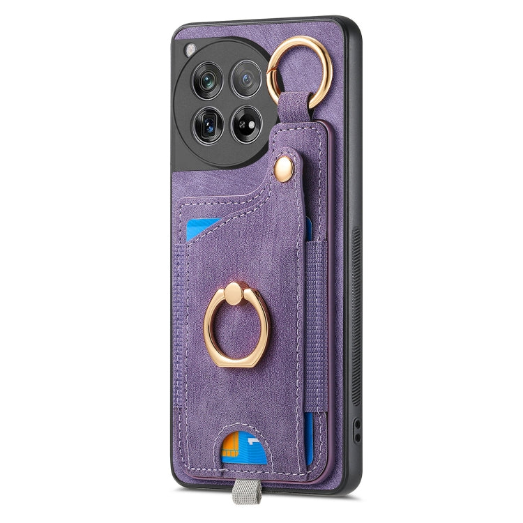 For OnePlus Nord CE3 Retro Skin-feel Ring Card Bag Phone Case with Hang Loop