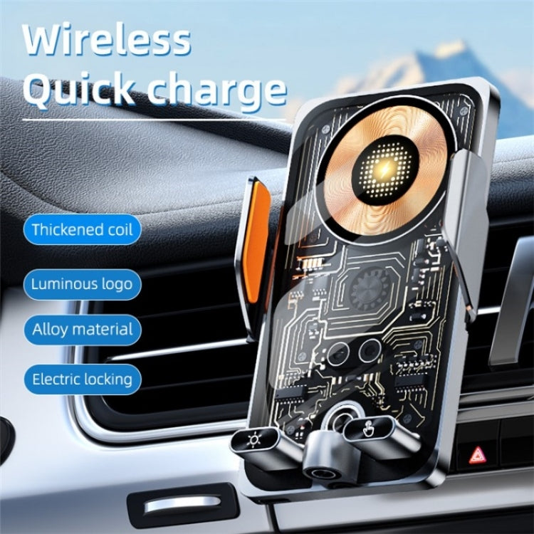 C1 Car Wireless 66W Fast Charger Phone Holder Infrared Sensor Punk Style