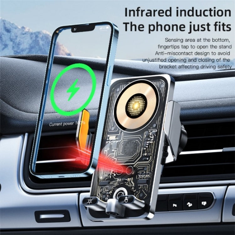 C1 Car Wireless 66W Fast Charger Phone Holder Infrared Sensor Punk Style