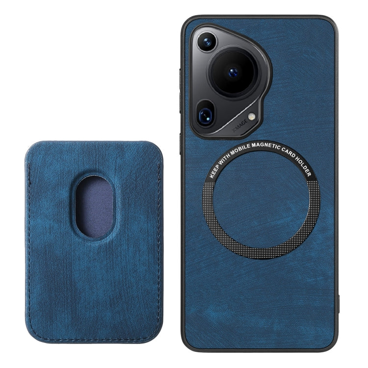 For Huawei Pura 70 Retro Leather Card Bag Magnetic Phone Case
