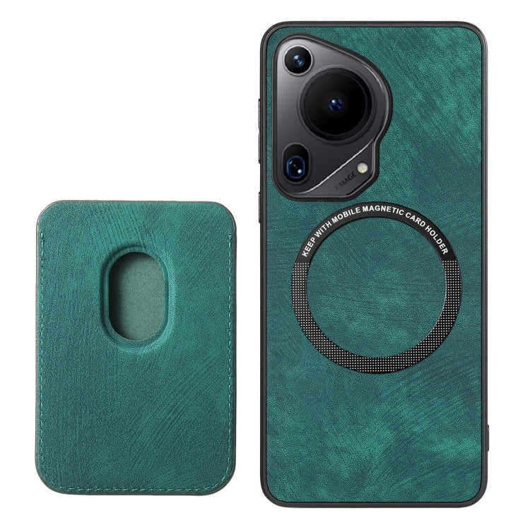 For Huawei Pura 70 Retro Leather Card Bag Magnetic Phone Case