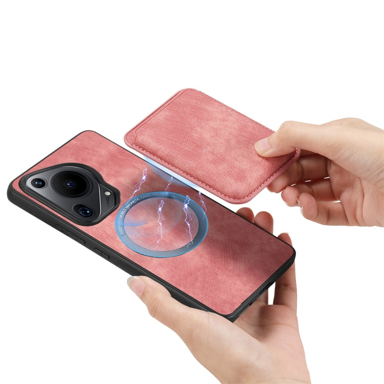 For Huawei Pura 70 Retro Leather Card Bag Magnetic Phone Case