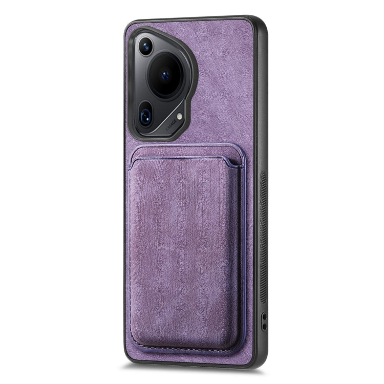 For Huawei Pura 70 Retro Leather Card Bag Magnetic Phone Case