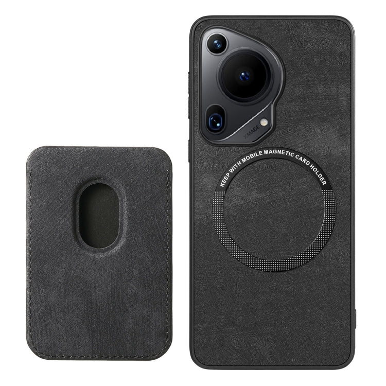 For Huawei Pura 70 Retro Leather Card Bag Magnetic Phone Case
