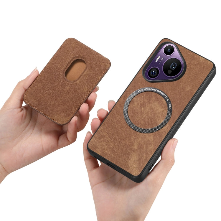 For Huawei Pura 70 Pro Retro Leather Card Bag Magnetic Phone Case