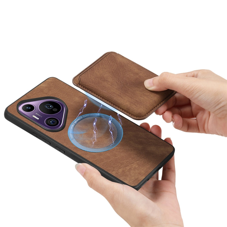 For Huawei Pura 70 Pro Retro Leather Card Bag Magnetic Phone Case