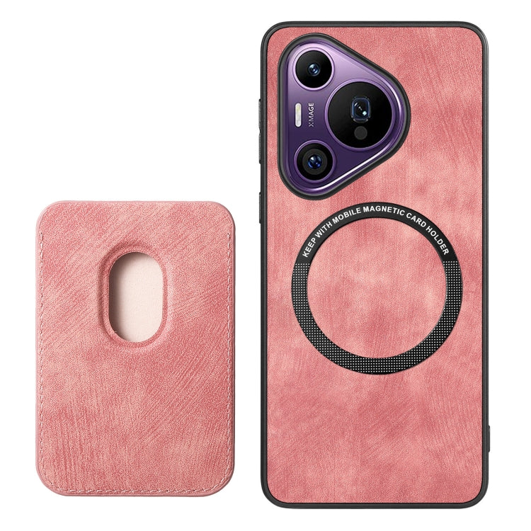 For Huawei Pura 70 Pro Retro Leather Card Bag Magnetic Phone Case