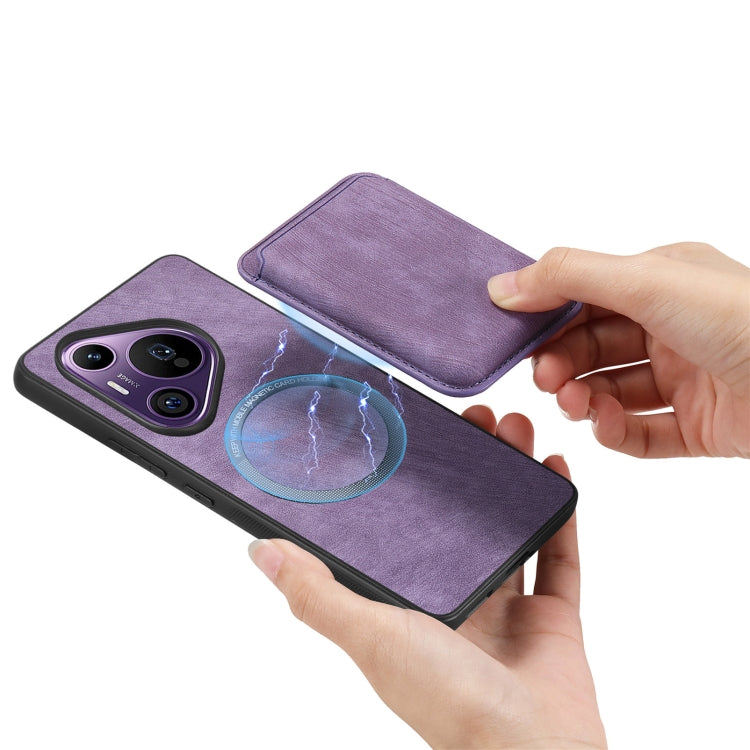 For Huawei Pura 70 Pro Retro Leather Card Bag Magnetic Phone Case