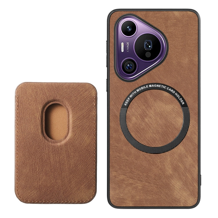 For Huawei Pura 70 Pro+ Retro Leather Card Bag Magnetic Phone Case